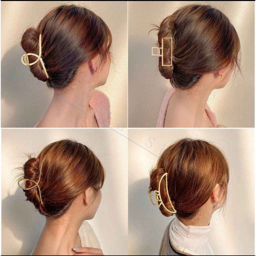 Prendedor De Cabelo G Metal Presilha Piranha 11cm fashion | Shopee Brasil
