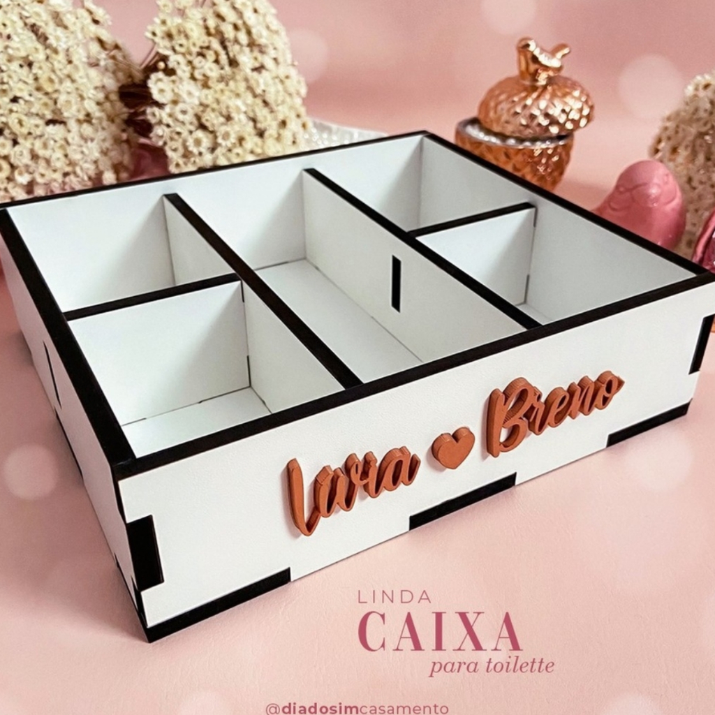 Caixa Para Toalete Cerimônia de Casamento 100% MDF - Vários Tamanhos