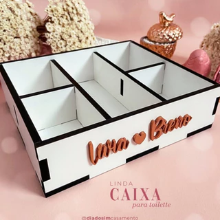 Caixa Para Toalete Cerimônia de Casamento 100% MDF - Vários Tamanhos