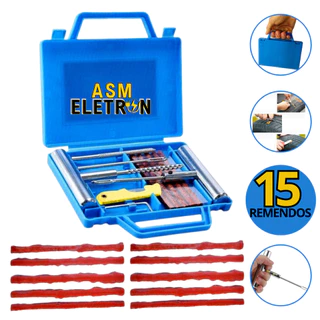 Reparo Metal Com Chaves Maleta E Refis Modelo Macarrao Para Remendo Pneu moto e carro em Oferta na Shopee