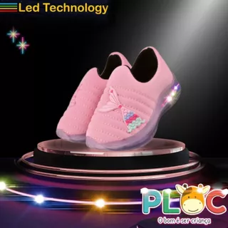 Tênis Led Infantil PLOC LED87 - SEREIA Menina Meia Calce Fácil Leve Flexível Confortável Anatômico em Oferta na Shopee