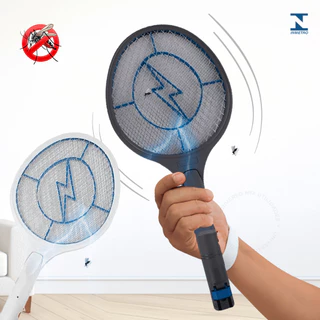 Raquete Elétrica Mata Insetos Moscas Recarregável Tomada Bivolt
