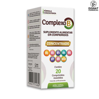 Polivitamínico Complexo B Concentrado 20CP Vitaminas B1, B2, B3, B5, B6, B7, B9 e B12 - Arte Nativa em Oferta na Shopee
