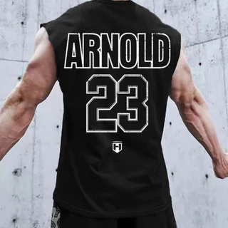 Camiseta Masculina Regata bodyBuilder Fitness Arnold 23 StreetWear SleeveLess