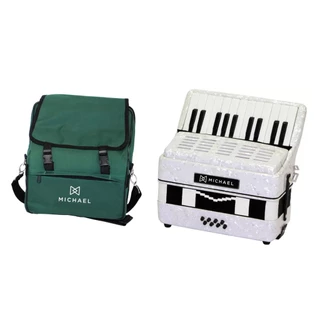Sanfona Michael acordeon Acm0822 Pwh 8 Baixos Branco Brilhante
