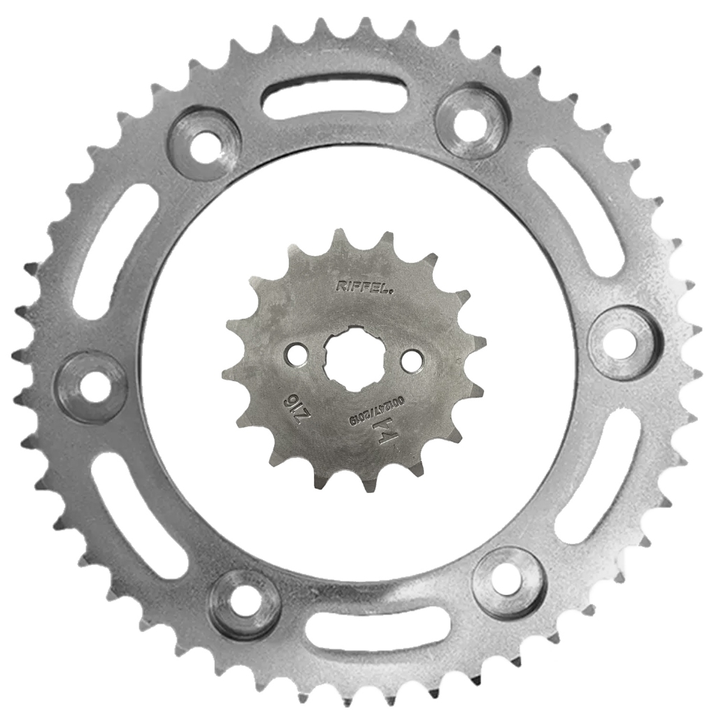 Kit Relação Transmissão Riffel Bros 160 Xre 190 Titanium Aço 1045