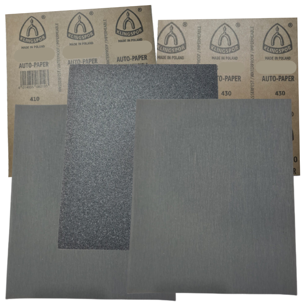 Kit 5 Lixas Dagua Grão 1000 Para Polimento Metais Pedra Vidro Klingspor