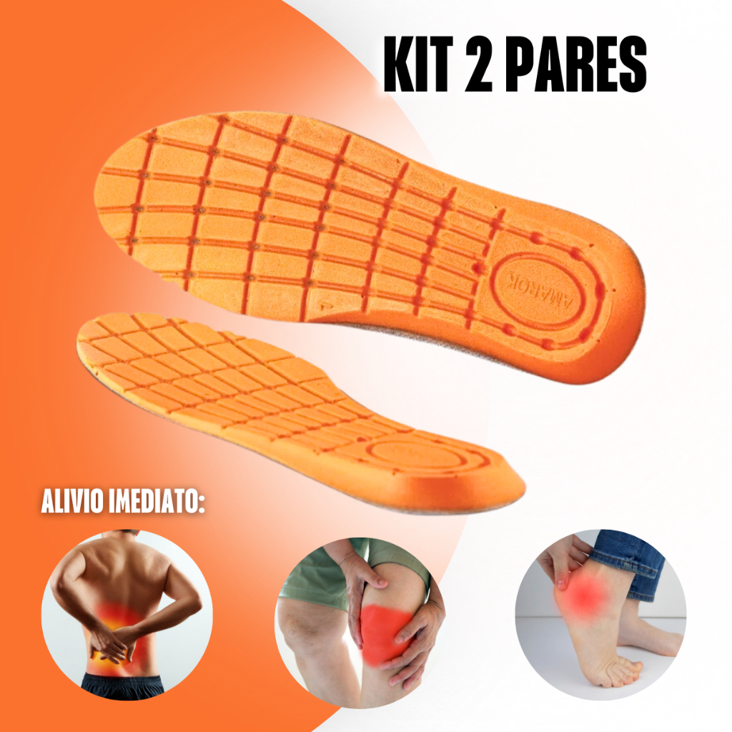KIT Palmilha Ortopédica Amortecedora de tenis masculino de corrida ...