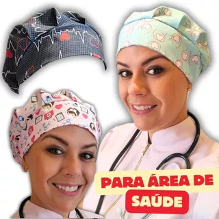 Touca cirurgica gorro feminino de enfermagem hospitalar com elástico