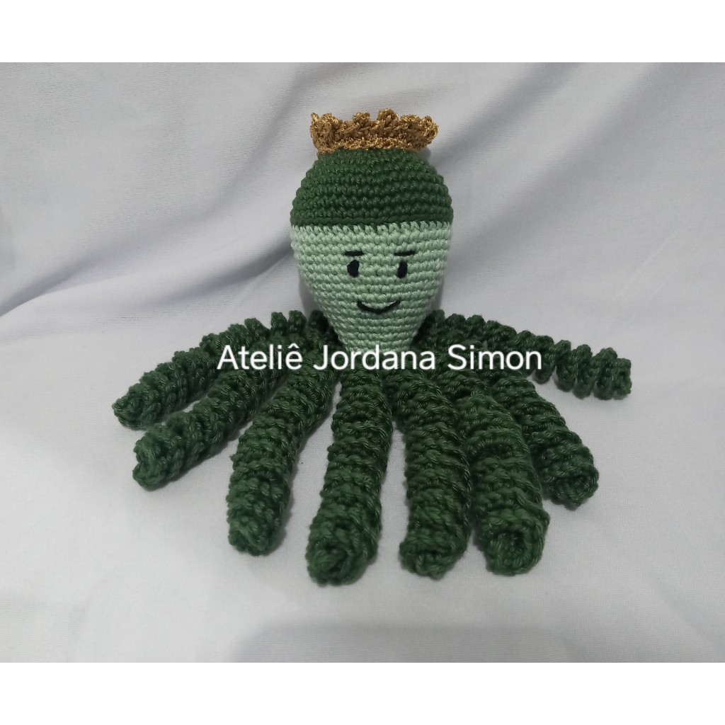 Polvo amigurumi crochê terapeutico detalhes