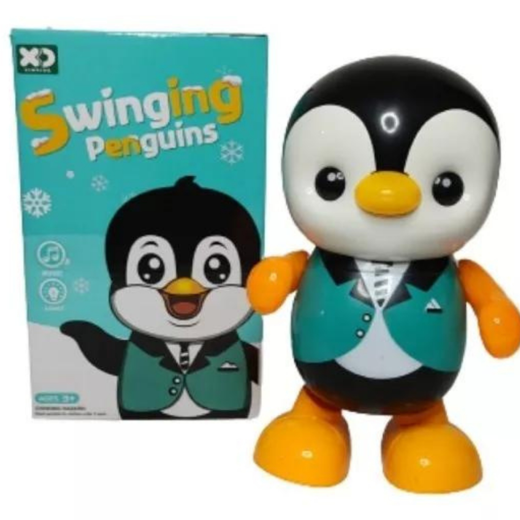 Brinquedo Infantil Musical Boneco Pinguim Dançarino Com Som E Luz ...