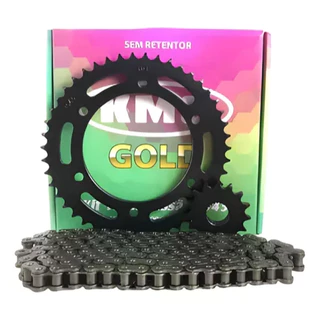 Kit Transmissao Yamaha Fazer 250 Corrente Coroa Pinhao Aço 1045 Resistente Compativel De 2005 Até 2017