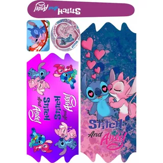 Adesivos Stitch e Angel Para Bicicleta Infantil Aro 12/14/16/20/24