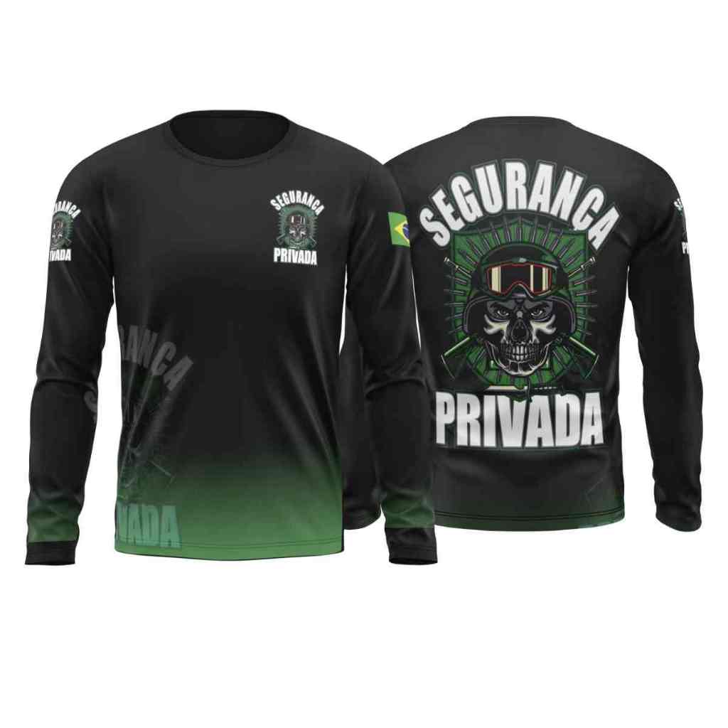 Camiseta manga Longa Segurança Privada caveira