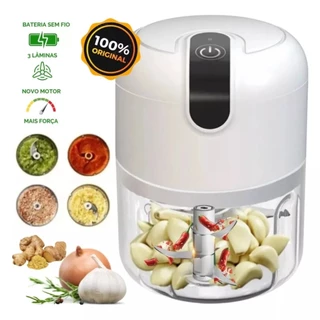 Mini Processador Moedor De Alimentos 250 Ml - 3 Lâminas usb potente alho cebola cor sortidos 110V 220v