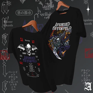 Camiseta Basica Algodao Avenged Sevenfold Banda City Of Evil Rock n Roll Tour Unissex