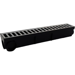 Ralo Linear 8x50 Cm Grelha Alumínio + Coletor