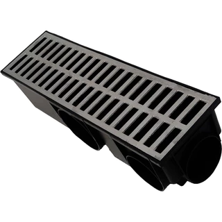 Ralo Linear 15x100 Modular Grelha Alumínio Coletor 2 Pecas
