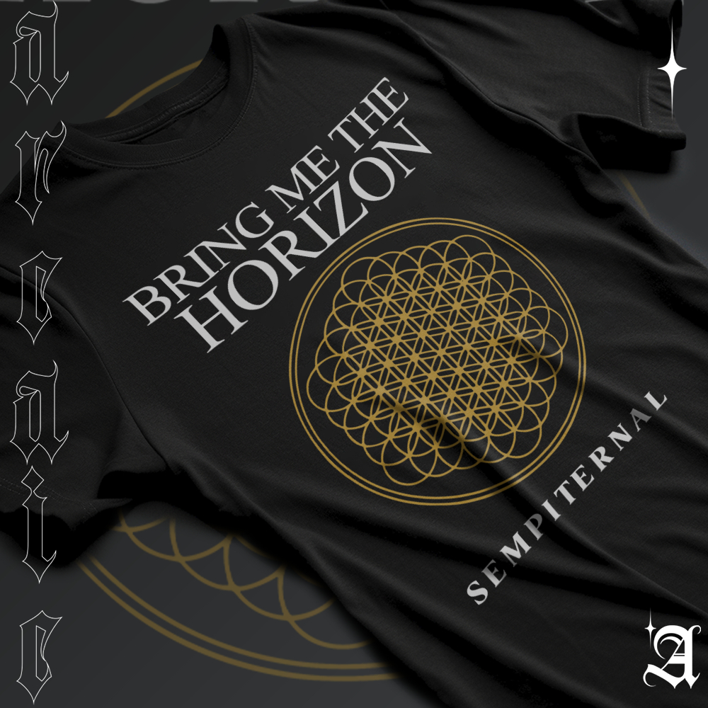 Camiseta Basica Algodao Bring Me The Horizon Sempiternal World Tour Rock n Roll