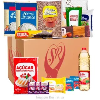 Cesta Básica Doação Tamanho P/16 Itens