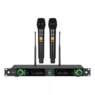 Kit de Microfones Profissional Sem Fio Onistek ON-MC821 Display Indicador