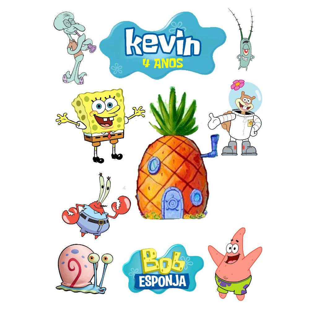 BOB ESPONJA TOPPER DE BOLO | Shopee Brasil