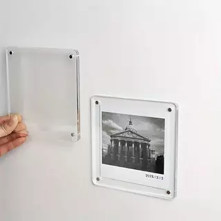 Porta Retrato Geladeira Moldura Acrílico transparente Ímã 10x15