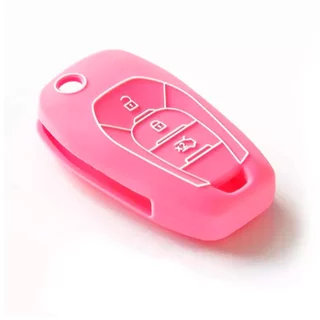 Capa Silicone Proteção Chave Canivete Rosa Onix 2019 Pi0097