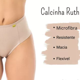 Kit 10 Calcinha Tanga Cintura Alta Feminina Cós Alto Reforçada Atacado Revenda Ruth Kit 10 ou 5