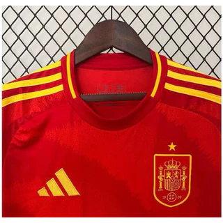 2024 camisa time de futebol Seleção Espanha vermelha torcedor masculina