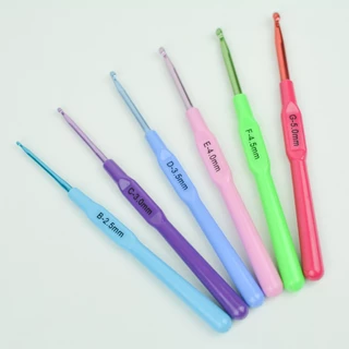 Agulha De Crochê Kit Com 06 Unidades Cabo Ergonômico em Oferta na Shopee