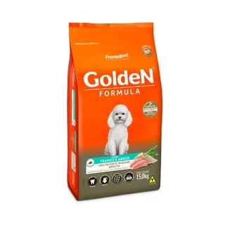 Ração Golden Fórmula Cães Adultos Raças Pequenas Frango e Arroz Mini Bits 15 kg