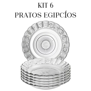 Pratos de Vidro Egípcio Estrela 1 3 6 Transparente Cozinha Elegante Moderno Versátil