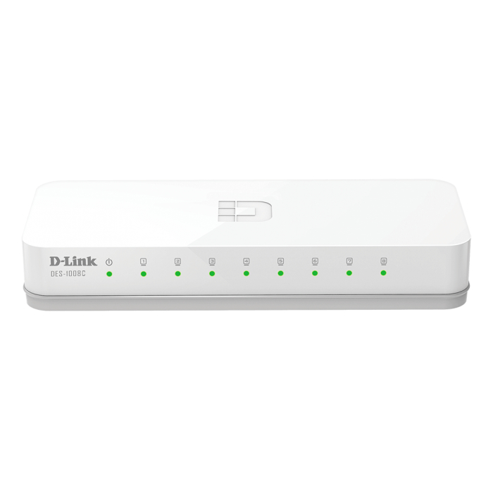 Switch D-Link Switch Fast-Ethernet 8 portas DES-1008A com fonte USADO