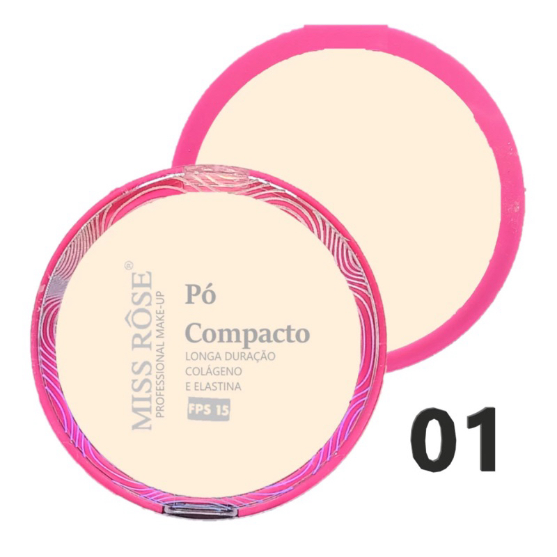Pó compacto FPS15 Tons Claros MR055A Miss Rose | Shopee Brasil