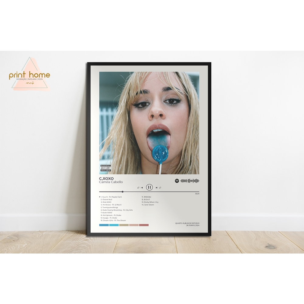 Quadro Placa MDF Spotify Album Camila Cabello C XOXO | Shopee Brasil