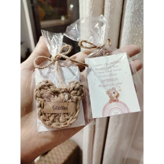 kit 40 chaveiros urso em crochê + tag personalizada mimo lembrancinha em Oferta na Shopee