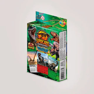 Jogo de Cartas Supercards Dinossauros GGB Plast