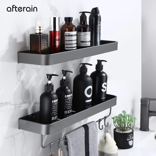 KIT 2 banheiro prateleira Suporte De Shampoo Organizador Prateleiras De Banheiro alumínio espacial BRWJ