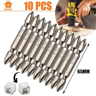 Bits 10 Peças Ponteira Dupla Magnetica Parafusadeira 65mm Ph2