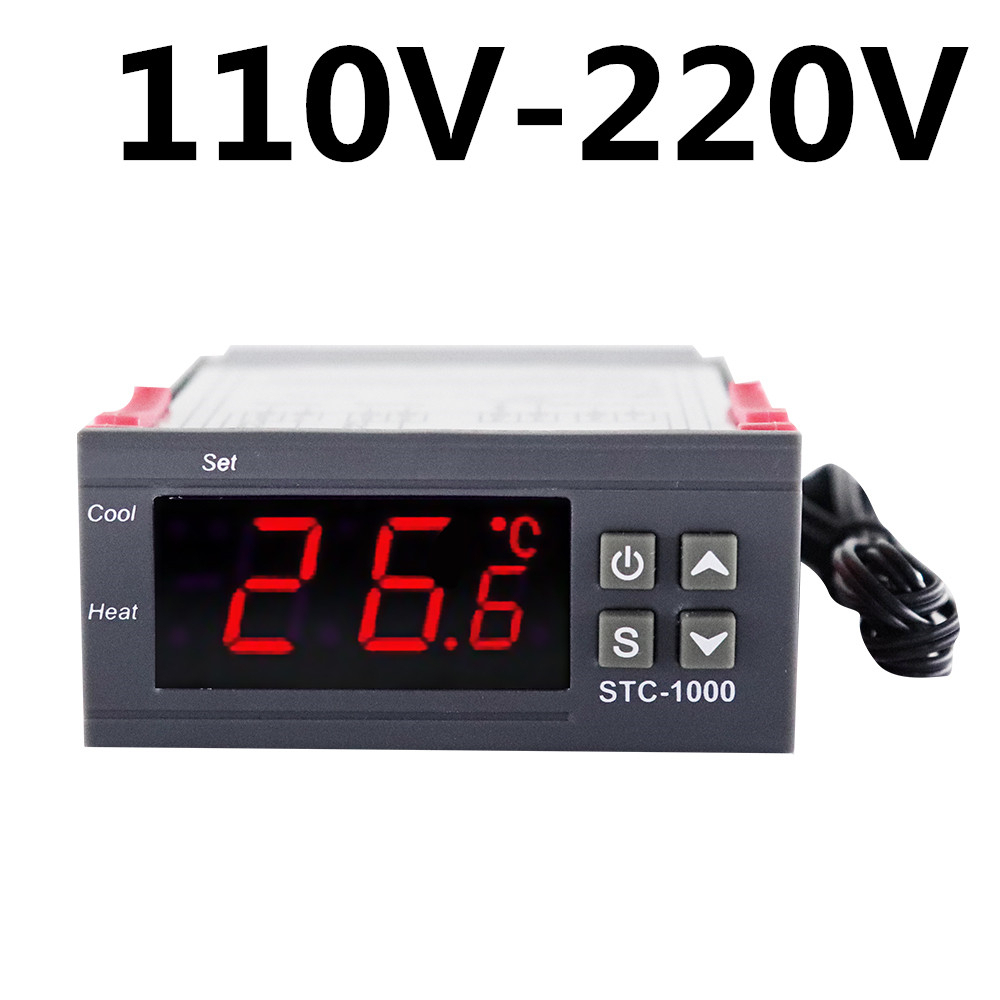 Termostato Regolatore Digitale STC-1000 / SHT2000 – 110-230V Con Sensore Temperatura/Umidità