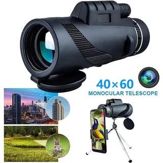 Monoscópio Portátil Monocular Mini Telescópio C/ Tripé e Suporte Para Celular Monocular 40x60