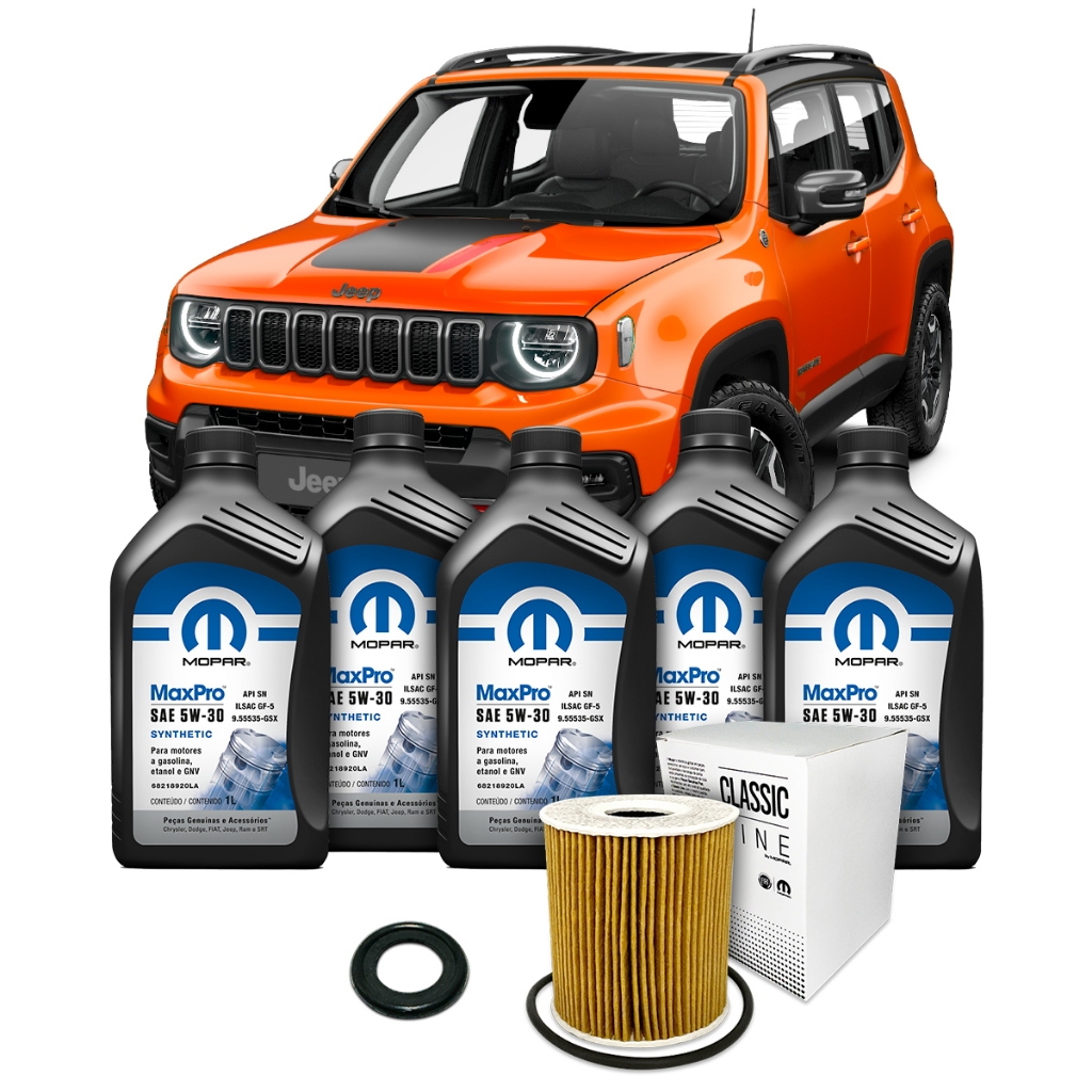 Kit Revisão Filtro E Óleo Original Mopar 5w30 Jeep Renegade 1.8 Flex ...
