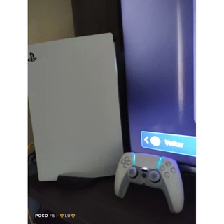 Vídeo game ps5 com controle e acessórios
