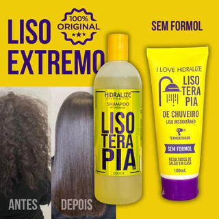 Kit Progressiva de Chuveiro Lisoterapia Original Anti Frizz Efeito Instantâneo