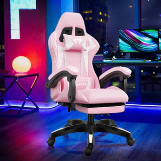 Cadeira Ergonômica Gamer Phyton Fly (Rosa) Escritório e Descanso