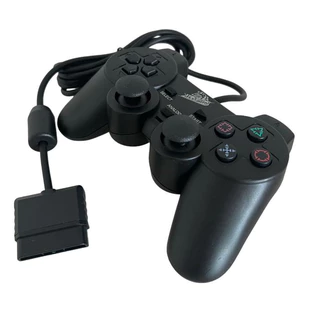 Controle Com Fio para PS2 Fio 1.8M Cor Preto
