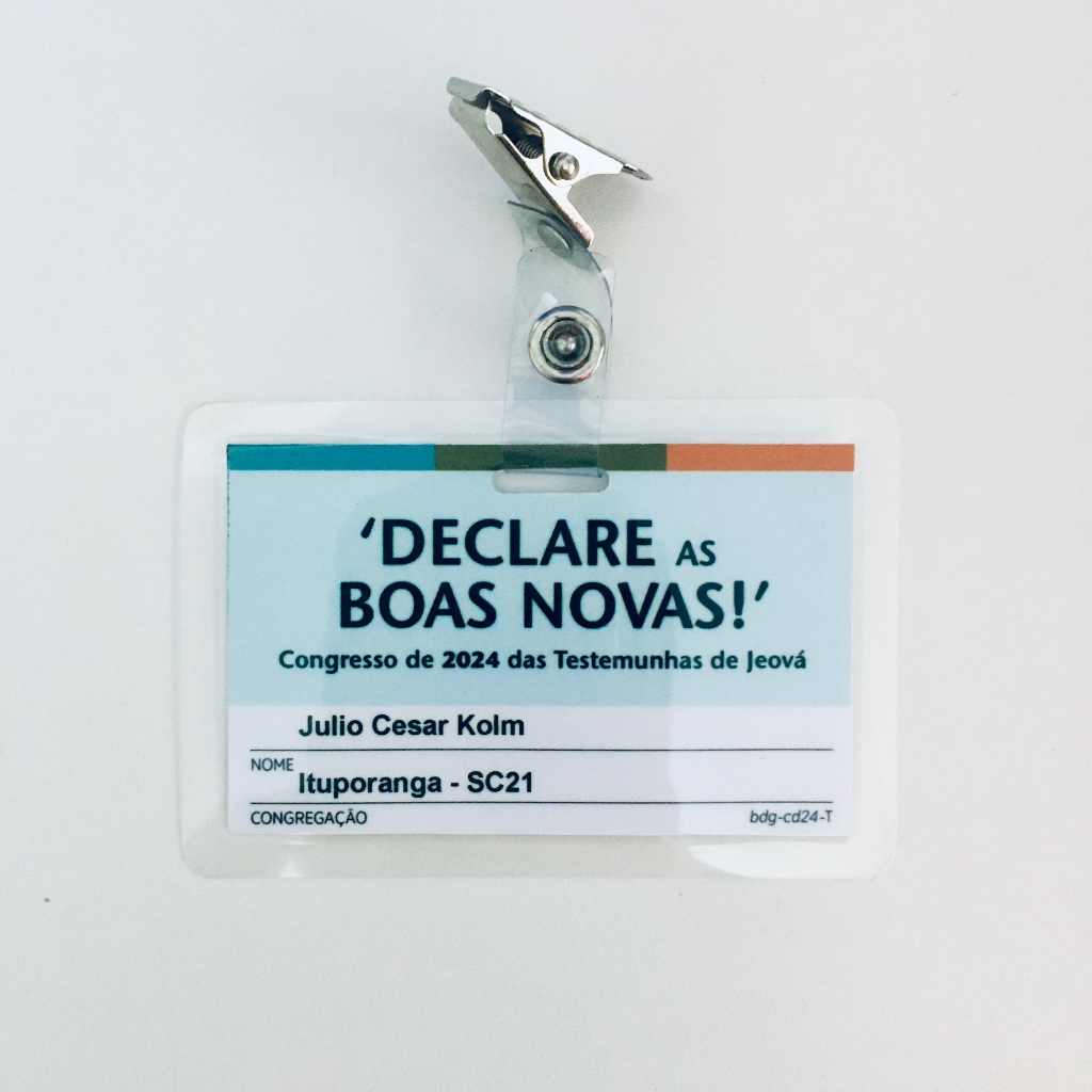 Crachá Congresso 2024 Jw Personalizado Com Nome | Shopee Brasil