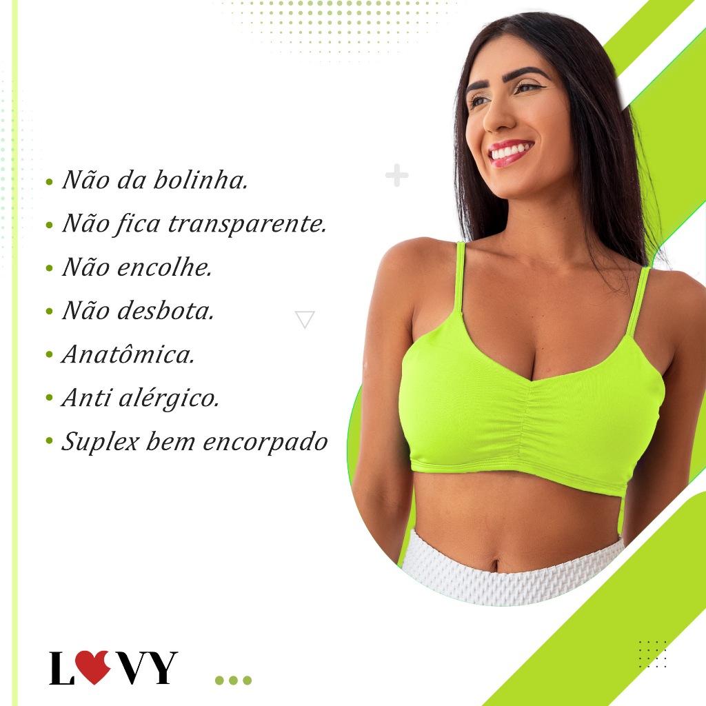 Top colorido de malhar Costa Nua Suplex Franzido Fitness decote de malhar  sustenta peito Verão Com Bojo | Shopee Brasil