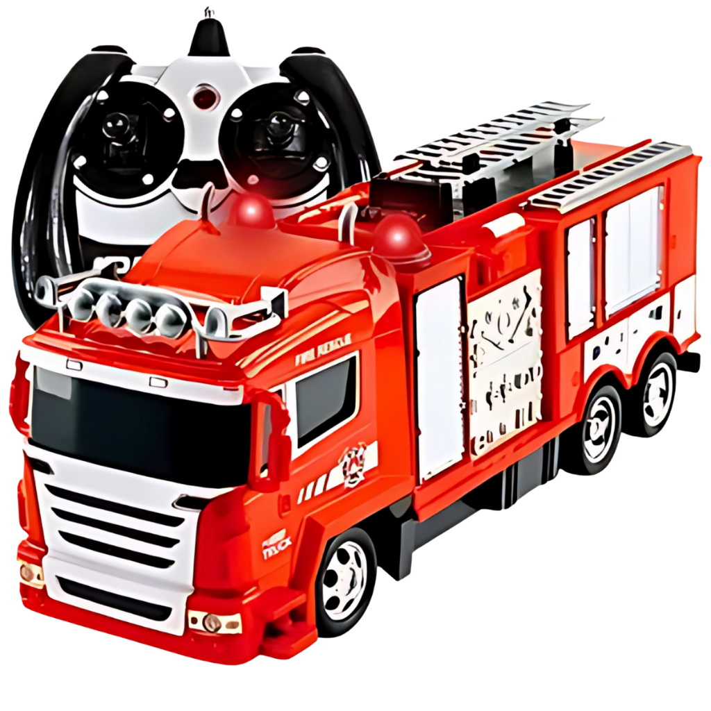 Caminhão Bombeiro Luz Som Controle Remoto Baterial Recarregável Carrinho Brinquedos Meninos Crianças